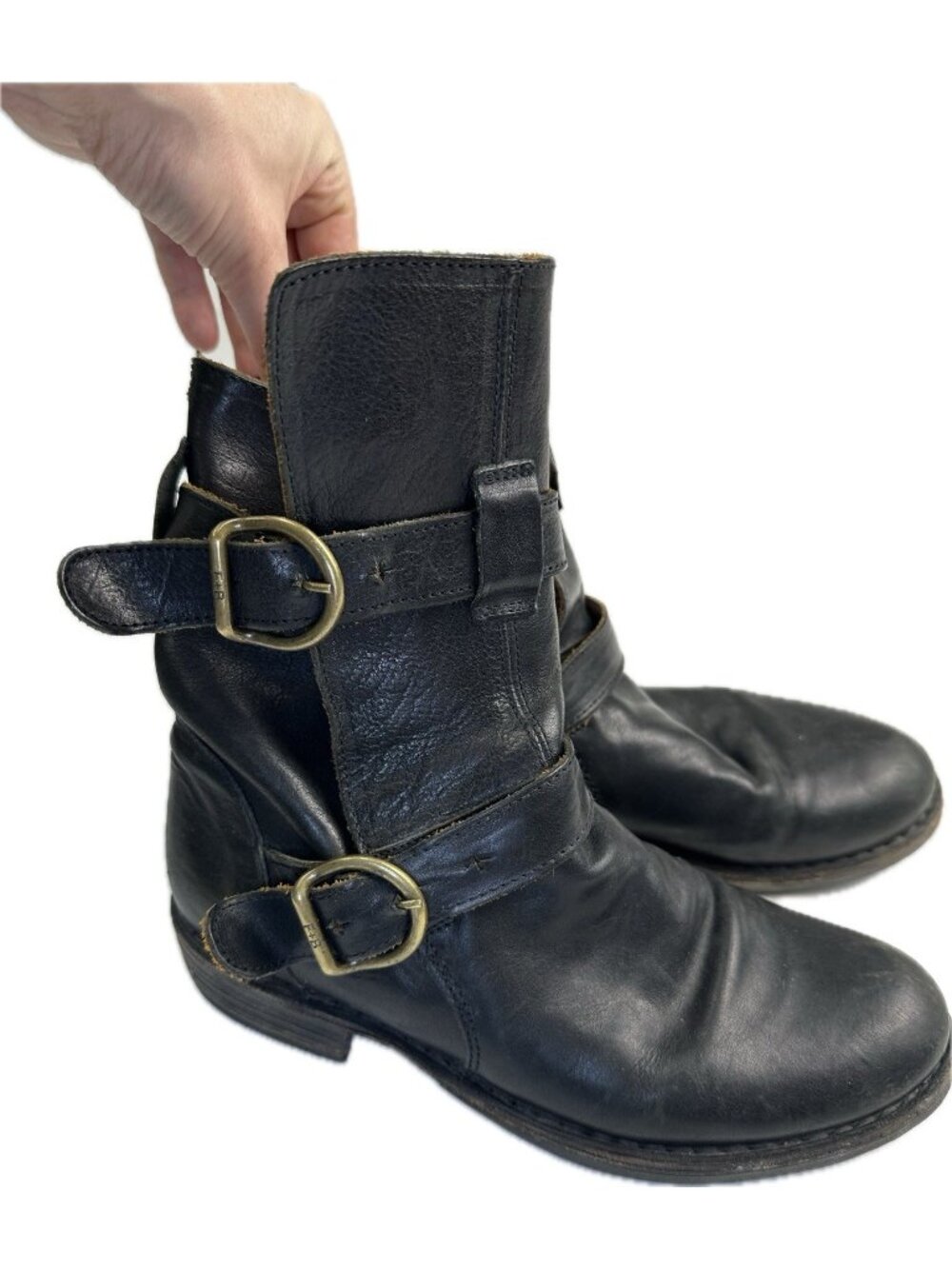 Fiorentini + Baker Women 713 Eternity Black Leather Moto Boots Black EU 35 US 5